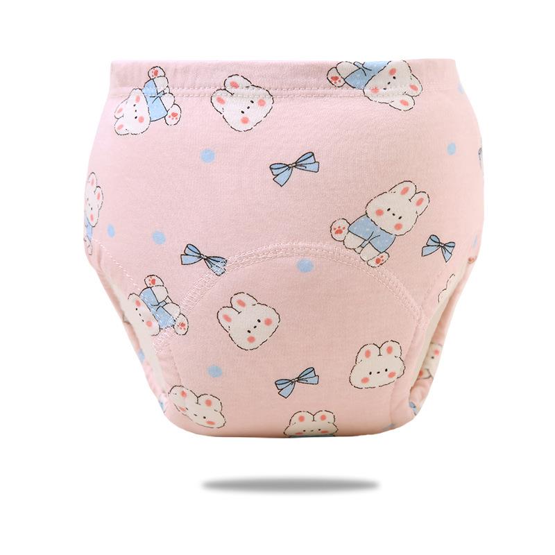 

Waterproof Baby Training Pants - Breathable, Cartoon Design, Pure Cotton Diaper-Proof Potty Pants Size 110 [25-40 lbs]