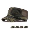 Men Cotton Camouflage Flat Top Hat Spring Summer Sun Protection Sun Hat Cap