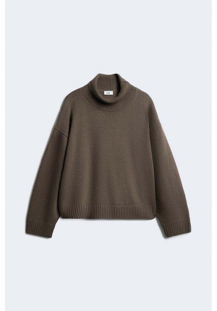 European & American Style Women's High Neck Knit Sweater - Loose Fit, Autumn/Winter