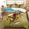 Western Cowboy Duvet Cover Teens Wild West Themed Cowboy Hat and Gun Western Style Double Queen King Size Polyester Qulit Cover