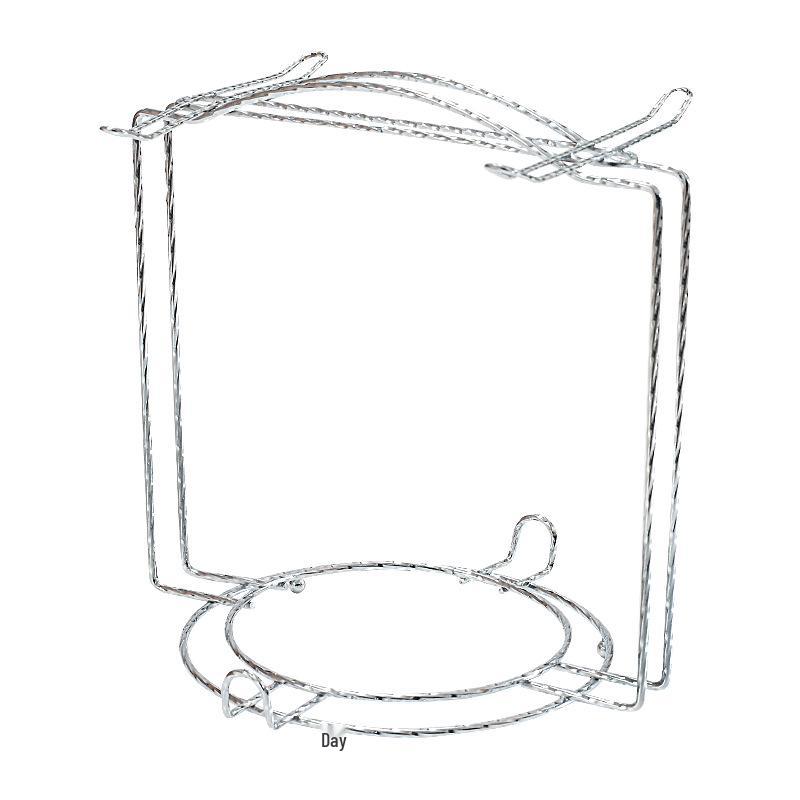 Chrome-Plated Wrought Iron Hanging Coffee Cup Holder - Nail-Free Kitchen Storage Solution