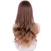 Brown Long Curly Hair Women Daily Heat Resistant Wig