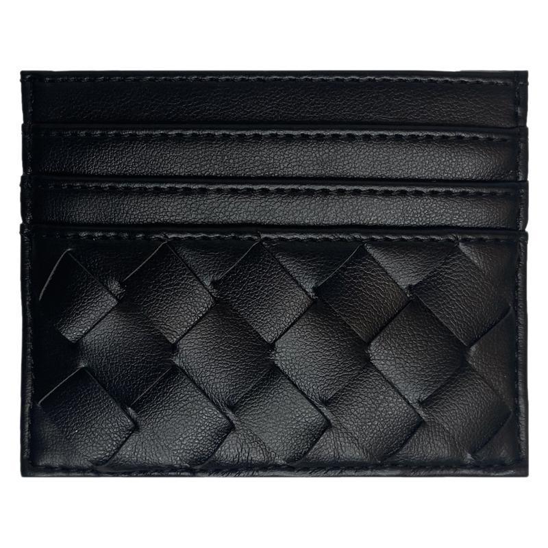 Fluorescent Green Women's Woven Card Holder with Multiple Slots