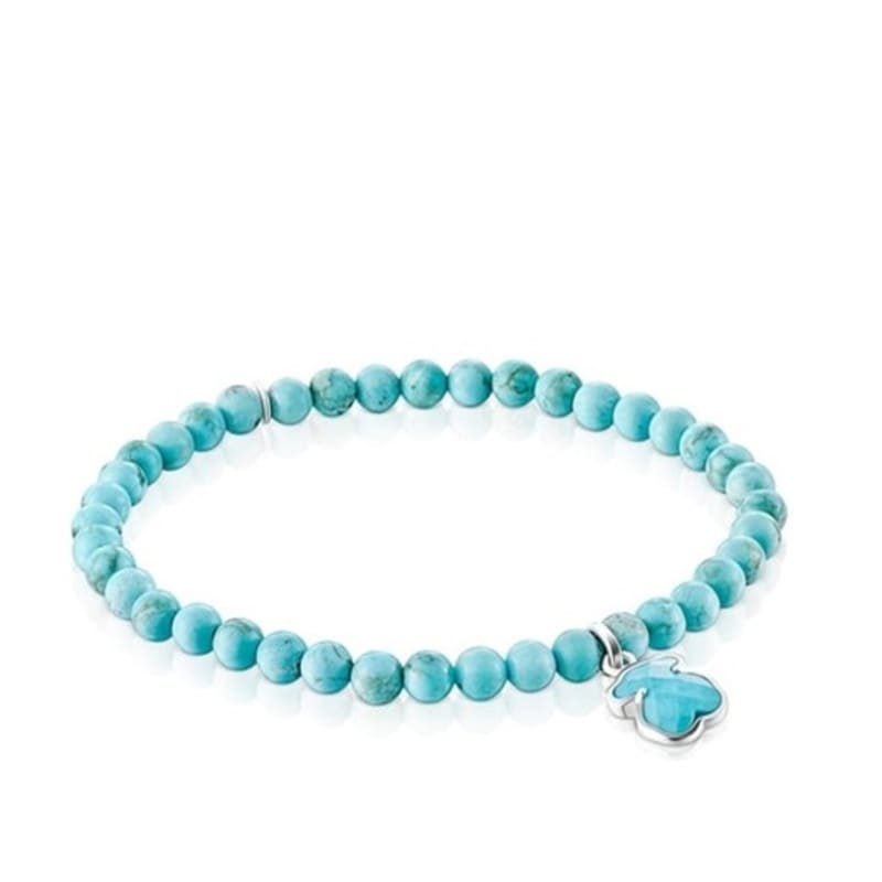 

TOUS Silver and Dyed Magnesite TOUS Icon Color Bracelet 212531500 FREE