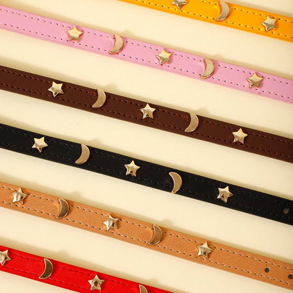 Pet collar Internet celebrity popular dog neck cover cat collar star moon model simple anti-bite metal buckle