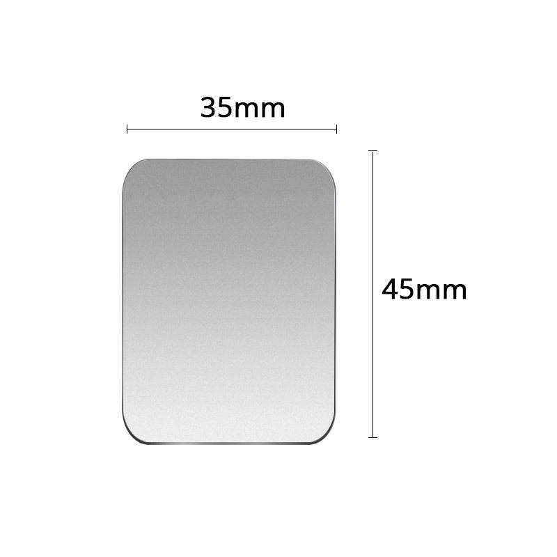 Black Magnetic Iron Sheet with Adhesive Backing for Phone Holders - Round & Rectangular Options