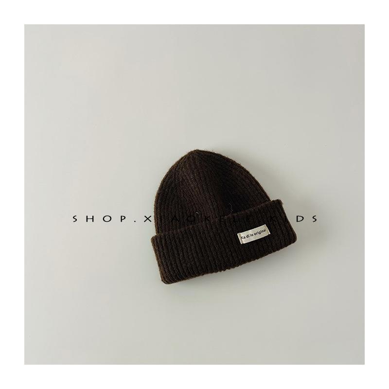 Kinderwollmütze im koreanischen Stil Herbst- und Winterstil Vielseitige Baby-Strickmütze mit Ohrenschutz Jungen- und Mädchenwollmütze Kältemütze