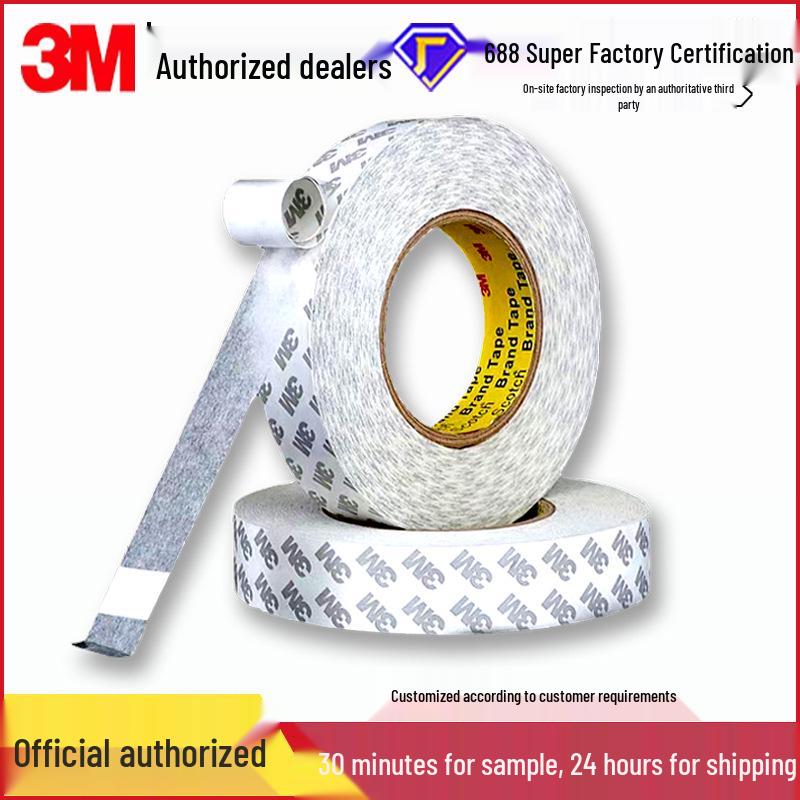 

3M 9080HL High-Adhesion Semi-Transparent Double-Sided Tape - Strong, Heat-Resistant Cotton Paper Tape 5MM x 50M