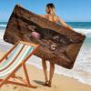Abysinnia Cat Print Beach Towel, Large Soft Quick Dry Towel for Beach Camping Swimming