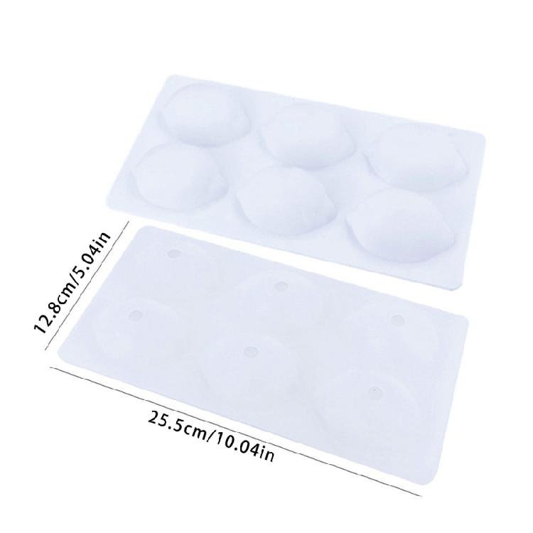 Easy Releases Silicones Baking Pan 6 Cavities Lemon Shape Cake Molds For Ice Cream Mousse Jelly Making And Party Serving