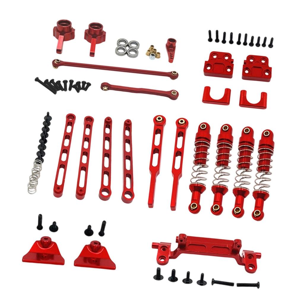 RC Upgrade RC Tie Rod Upgrade Tie Rod Mount Front and Rear Shock Absorbers for 1:12 Scale MN82T MN82Pro DIY Accessories
