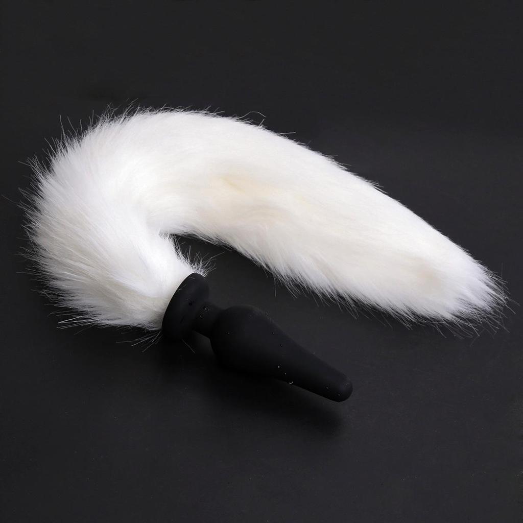 Adult Erotic Toys: Female Masturbation Devices with Fox Tail and Dog Tail Anal Plugs