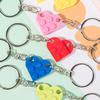 Detachable Heart Keychain & Pendant: Romantic Peach Heart Building Block DIY Necklace and Bag Charm