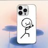 Cartoon Stickman Matchman Phone Case For iPhone 17,16,15,14,13,12,11,Mini,Pro,E,MAX White Candy Matte Shockproof Cover