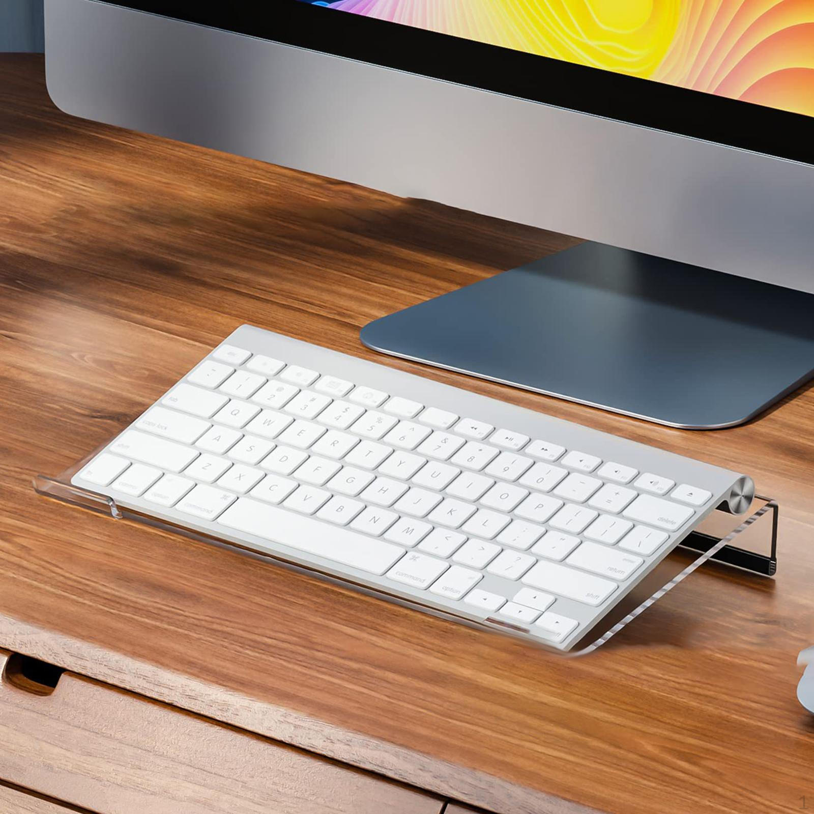 

Акриловая подставка для компьютерной клавиатуры, профессиональный держатель для настольного компьютера 29.97x12.95cmx3.3cm_Transparent