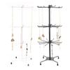 Three Layer Display Stand Scarves Hats Holder Socks Jewelry Rack Alloy Texture Jewelry Holder for Retail and Home Use