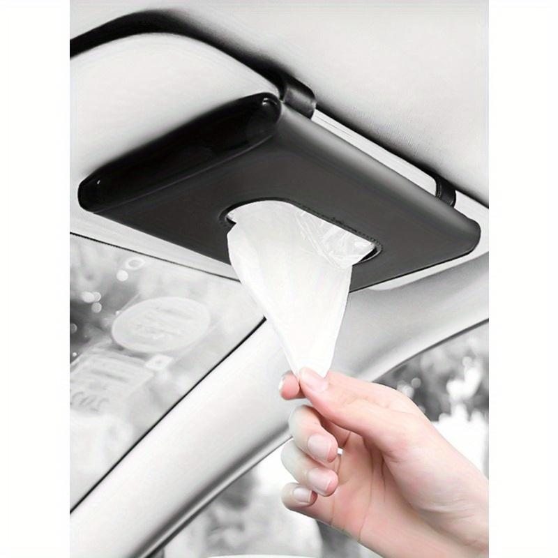 

1pc PU Car Sun Visor Tissue Box one-size чёрный