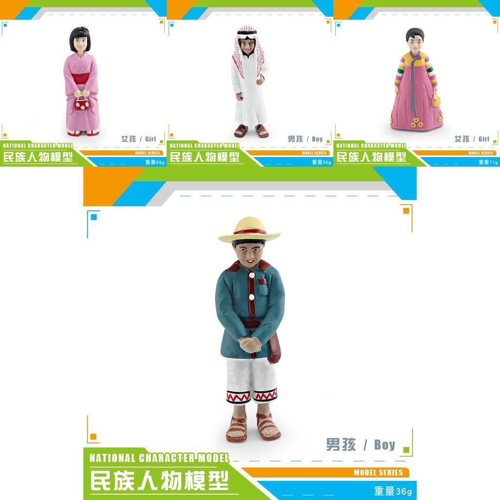 Authentic World Ethnic Pvc Figurine Set With Static Human Models For Collection And Gift