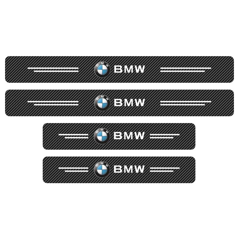 

4 шт. Защита порогов автомобиля из углеродного волокна 3D наклейка Автоаксессуары для BMW E46 E90 E60 F30 F10 E39 E36 F20 G30 G20 E87 E92 E91
