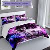 Ronaldo's Player Purple Kit Bedding Set, Breathable Duvet Cover with Pillowcases, Soft Bed Linen for Bedroom Home Decoration, Perfect Festival Birthda