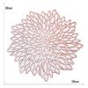 Hibiskus Gold PVC Tischset im europäischen Stil - Isoliertes & Wasserdichtes Tischset