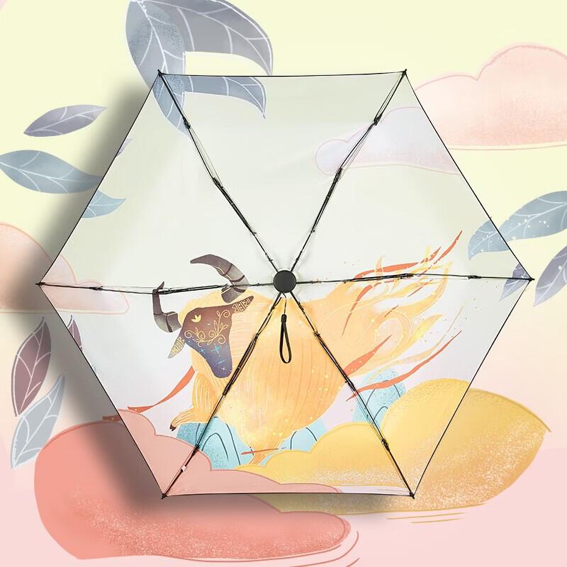 Red Leaf Five-Fold Zodiac Umbrella