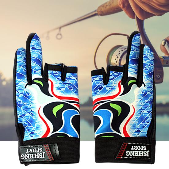 

1 пара гибких рыболовных перчаток, дышащие, удобные, противоскользящие, с 3 вырезами на пальцах, принадлежности для охоты и скалолазания, защитные