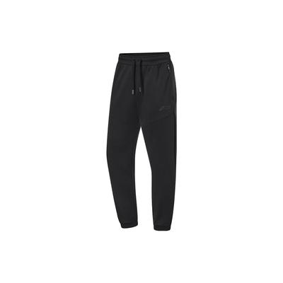 Li Ning Sports Basketball Series Solid Color Quick-Dry Cool Knitted Sports Pants Men Bottoms Black AKLT453-1