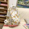 Cartoon Casual Printed Nylon Backpack With Padded Shoulder Straps For Daily Use