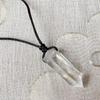 Adjustable Rope Natural Crystal Necklace Hexagonal Stone Pendant Pendulum Necklace  Jewelry Gift