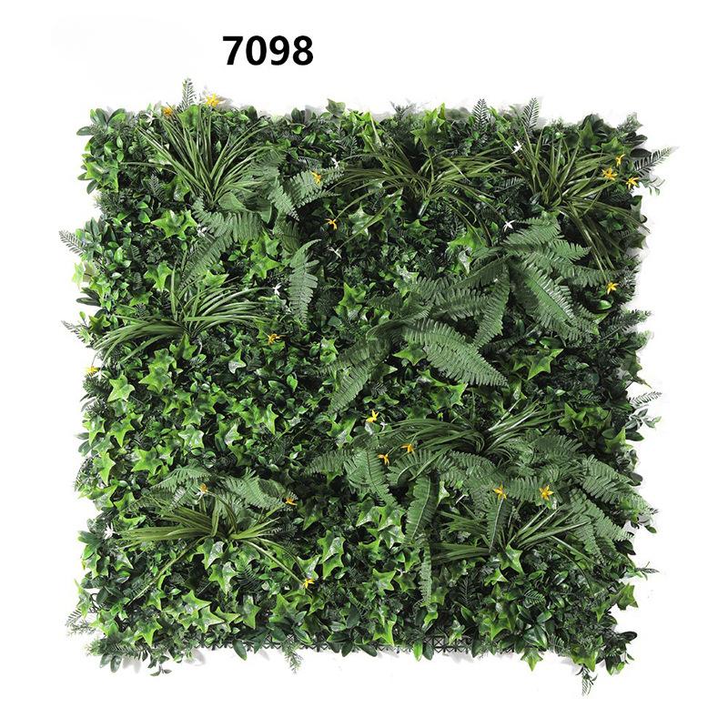 1*1 Meter Simulated Sun Protection Plant Wall Green Plant Background Wall Plastic False Lawn Door Head Outdoor Decorative Flower Wall Lawn