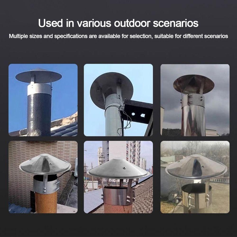 75-160mm Stove Pipe Protector Cover Stainless Steel Rain Pipe Cap  Ventilation System
