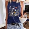 Spring and Summer Top T-shirt Round-neck Pullover Vest