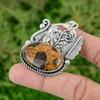 Daughters Day Sale Oval Bauxite Stone Mother Engagement Pendant Sterling Silver