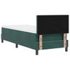 LED Box Spring Bed with Mattress Dark Green 80 X 200 Cm Velvet