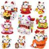Mini Blocks Fortune Cat Assemble Anime Figure Building Toy New Year Gifts Cartoon Brinquedos Adult Collection Christmas Present