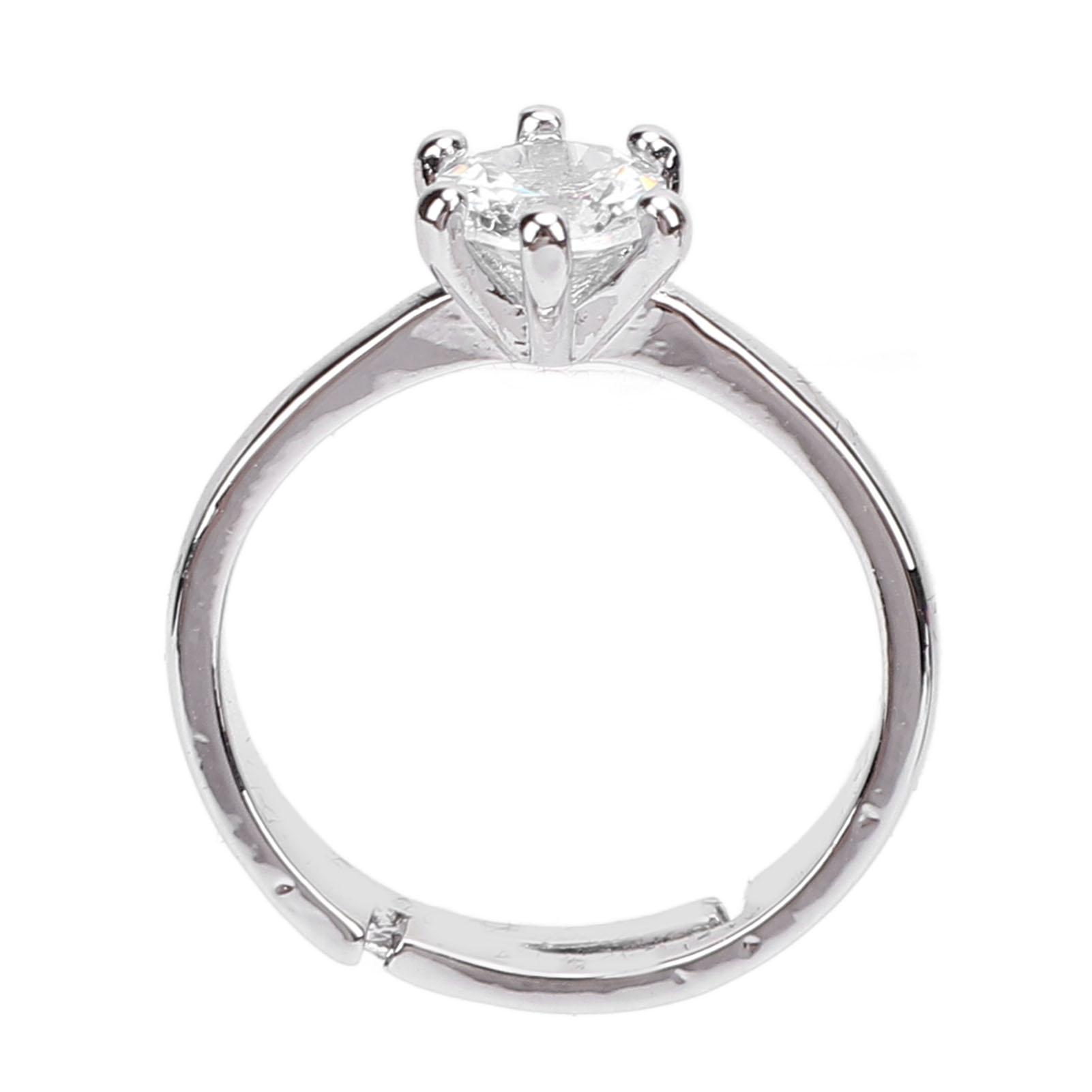 

Однокаратное обручальное кольцо, элегантное, с шестью когтями, со стразами, блестящее, модное, обручальное кольцо для невесты