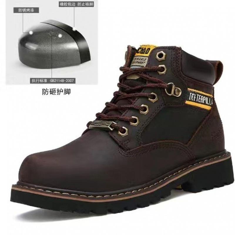 Classic men's shoes tough guy foot protection anti-smashing labor insurance shoes big head tooling boots winter Martin boots top layer cow