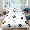 Home Living Luxury 3D Dog Paw Print Bedding Set Bone Duvet Cover Pillowcase Queen and King EU/US/AU/UK Size Comforter Bedding