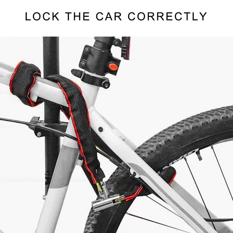 Bicycles Chain Lock, Heavy Duty Anti Theft Bike Chain Lock with 2 Key, Bicycles Chain Lock for Motorcycle Electric Bike