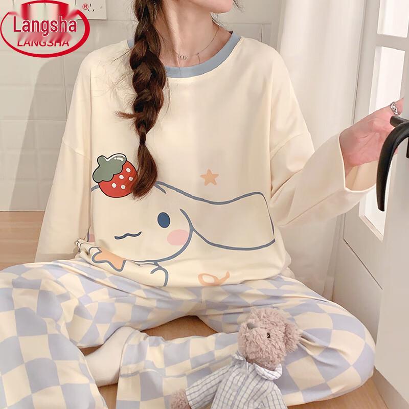Langsha Women s Cute Pajama Set M