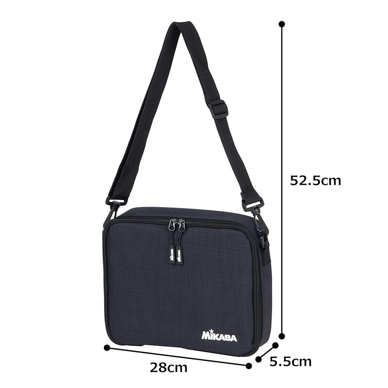 MIKASA FIVB Embroidered Volleyball Referee Case, Black, AC-VRC2