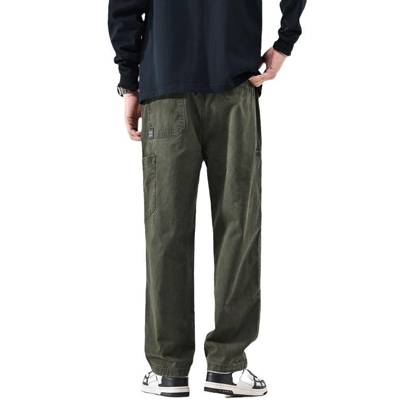 Men's Casual Japanese-Style Loose Straight-Leg Work Pants