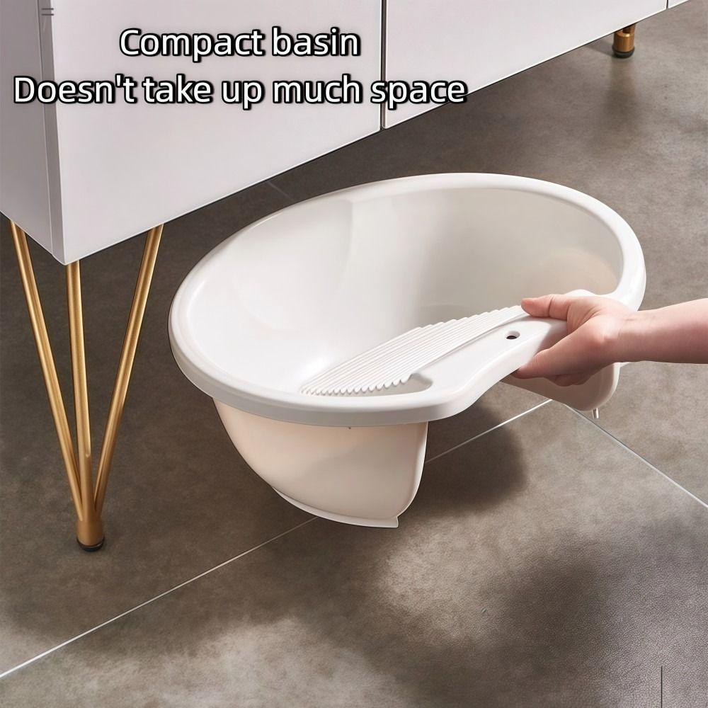 Thickened Washboard Basin 2IN1 Laundry Tub Underwear Cleaning Basin For Hand Washing Clothes