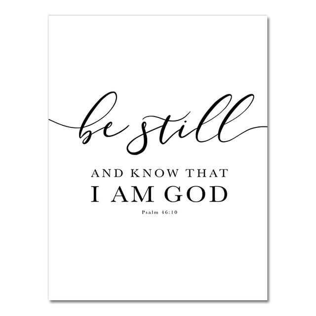 Scripture Christ Christian Bible Verse Quote Black White Posters and Prints Wall Pictures Wall Art Canvas Painting Home Decor
