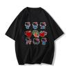 2026 Summer Hello Kitty Fruit  Play Oversized Tshirt High Quality 100 Cotton Apple  Strawberry Print Unisex Casual Tee