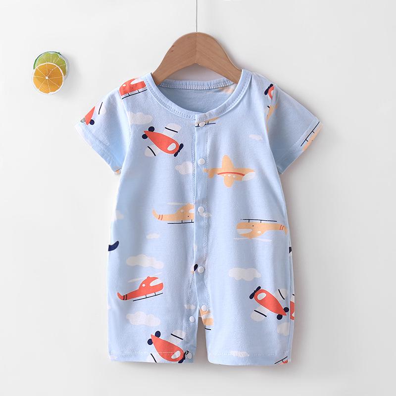 2026 Newborn Short Sleeve Jumpsuit Romper - Thin Style Bodysuit Pajamas