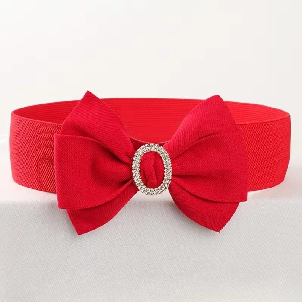 

Elastic Women s Dress Belt High-End Wide Waistband Fashion Dress Waist-Cinching Dress Accessory червоний