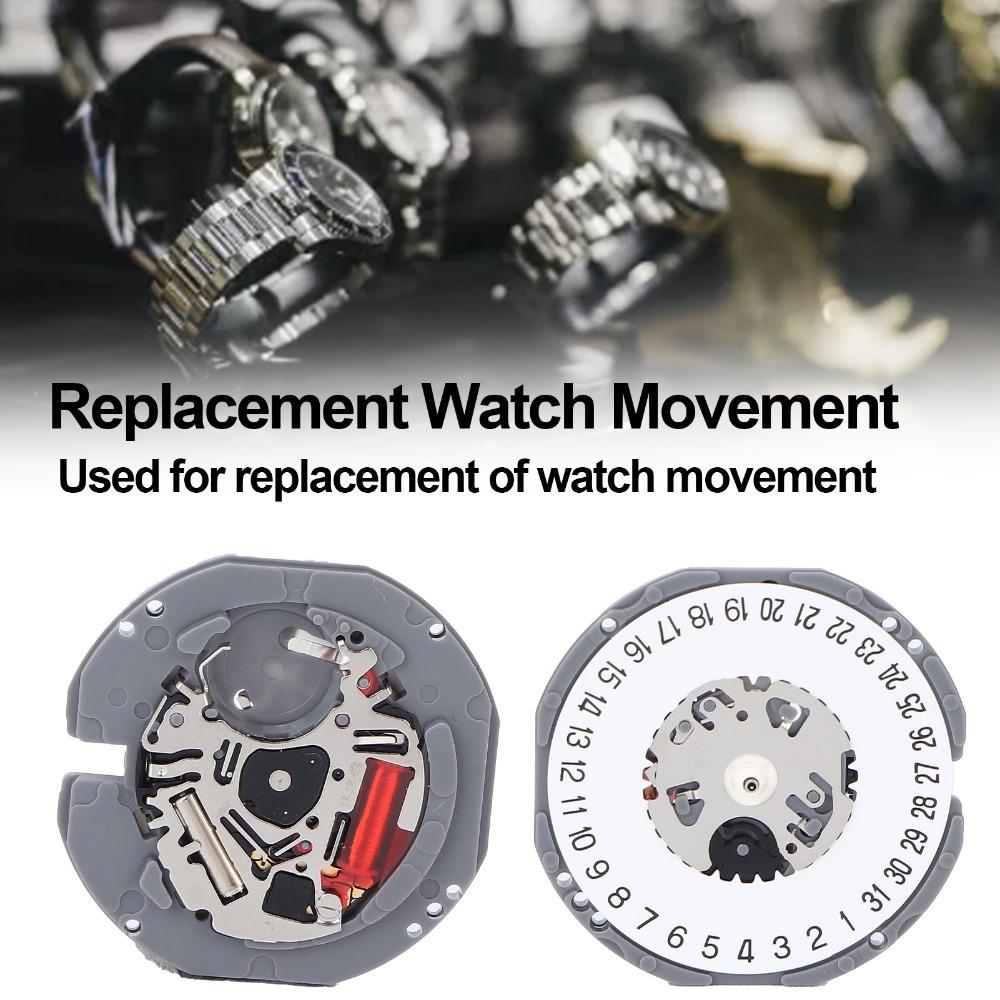 Mit Aufzugswelle VJ32B Uhrwerk Kunststoff Uhrenreparaturteile Ersatzteile