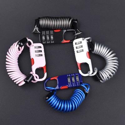 Câble métallique câble casque serrure trois chiffres combinaison mot de passe casque serrure chaîne sécurité corde serrure